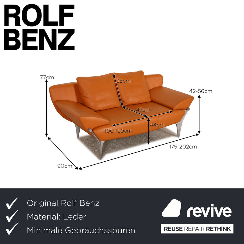 Rolf Benz 1600 Leder Zweisitzer Braun Sofa Couch Funktion