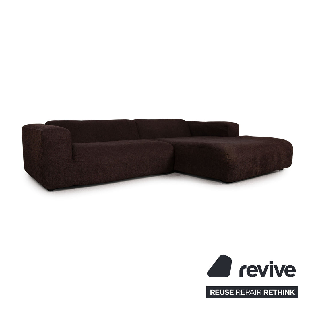 Rolf Benz 187 fabric sofa dark brown corner sofa couch