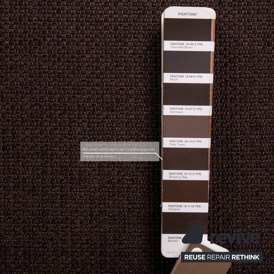 Rolf Benz 187 fabric sofa dark brown corner sofa couch