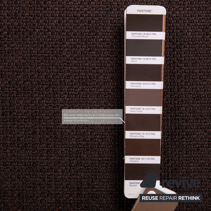 Rolf Benz 187 fabric sofa dark brown corner sofa couch