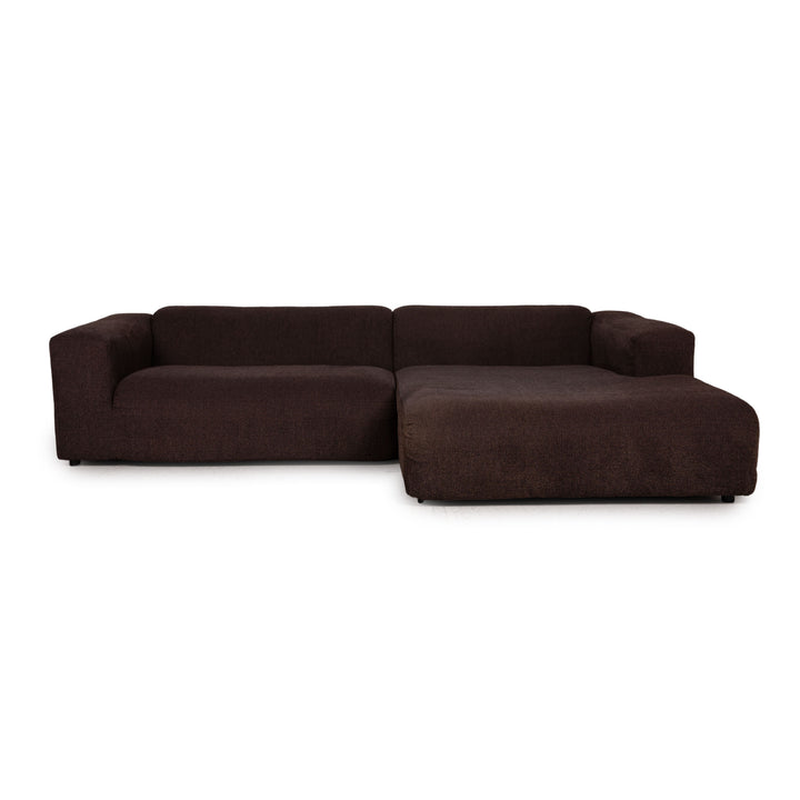 Rolf Benz 187 fabric sofa dark brown corner sofa couch