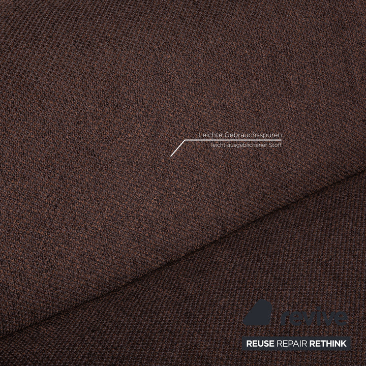 Rolf Benz 187 fabric sofa dark brown corner sofa couch