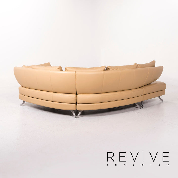 Rolf Benz 222 leather corner sofa beige sofa function Variable modular sofa #12332