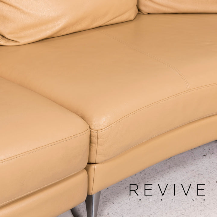 Rolf Benz 222 leather corner sofa beige sofa function Variable modular sofa #12332
