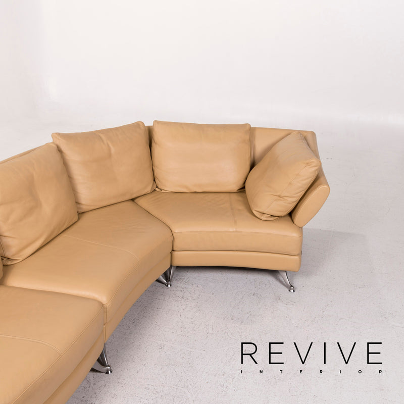 Rolf Benz 222 Leder Ecksofa Beige Sofa Funktion Variabel Modulsofa 