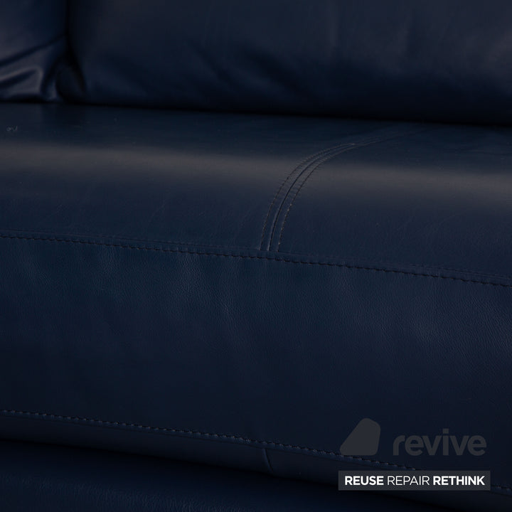 Rolf Benz 222 Leder Ecksofa Blau Sofa Couch