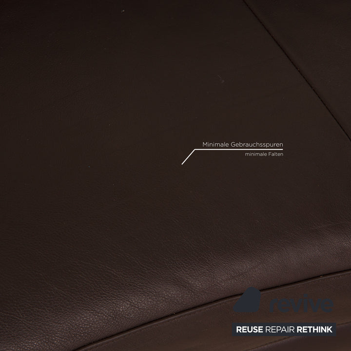 Rolf Benz 222 leather corner sofa brown sofa couch function