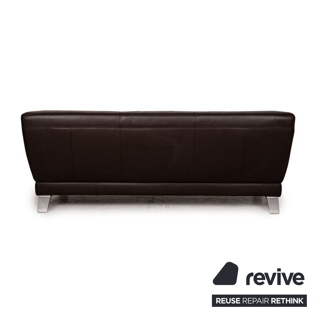Rolf Benz 2300 leather two-seater brown sofa couch