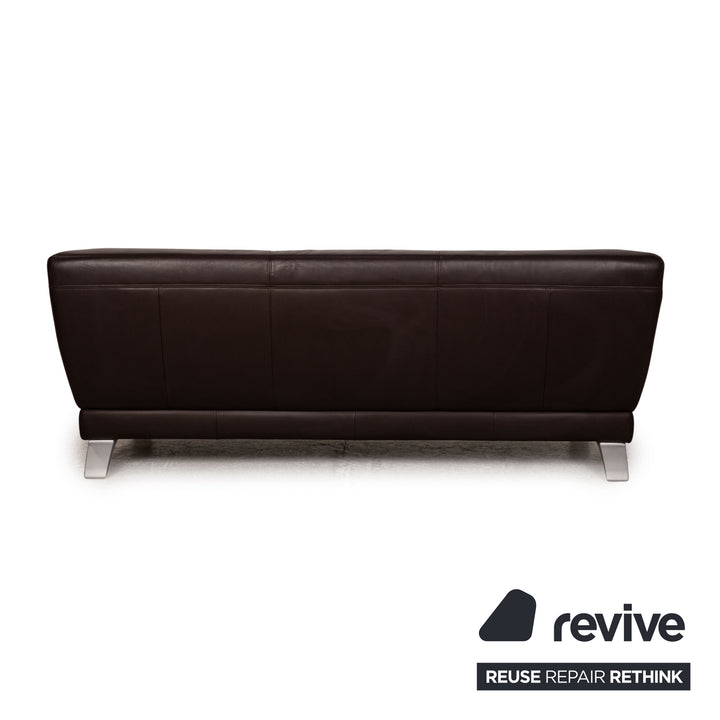 Rolf Benz 2300 leather two-seater brown sofa couch
