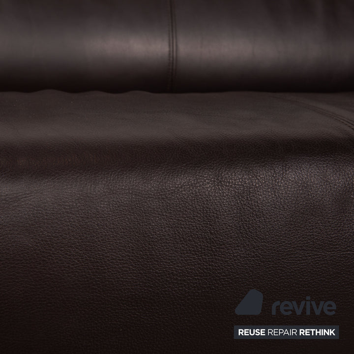 Rolf Benz 2300 leather two-seater brown sofa couch