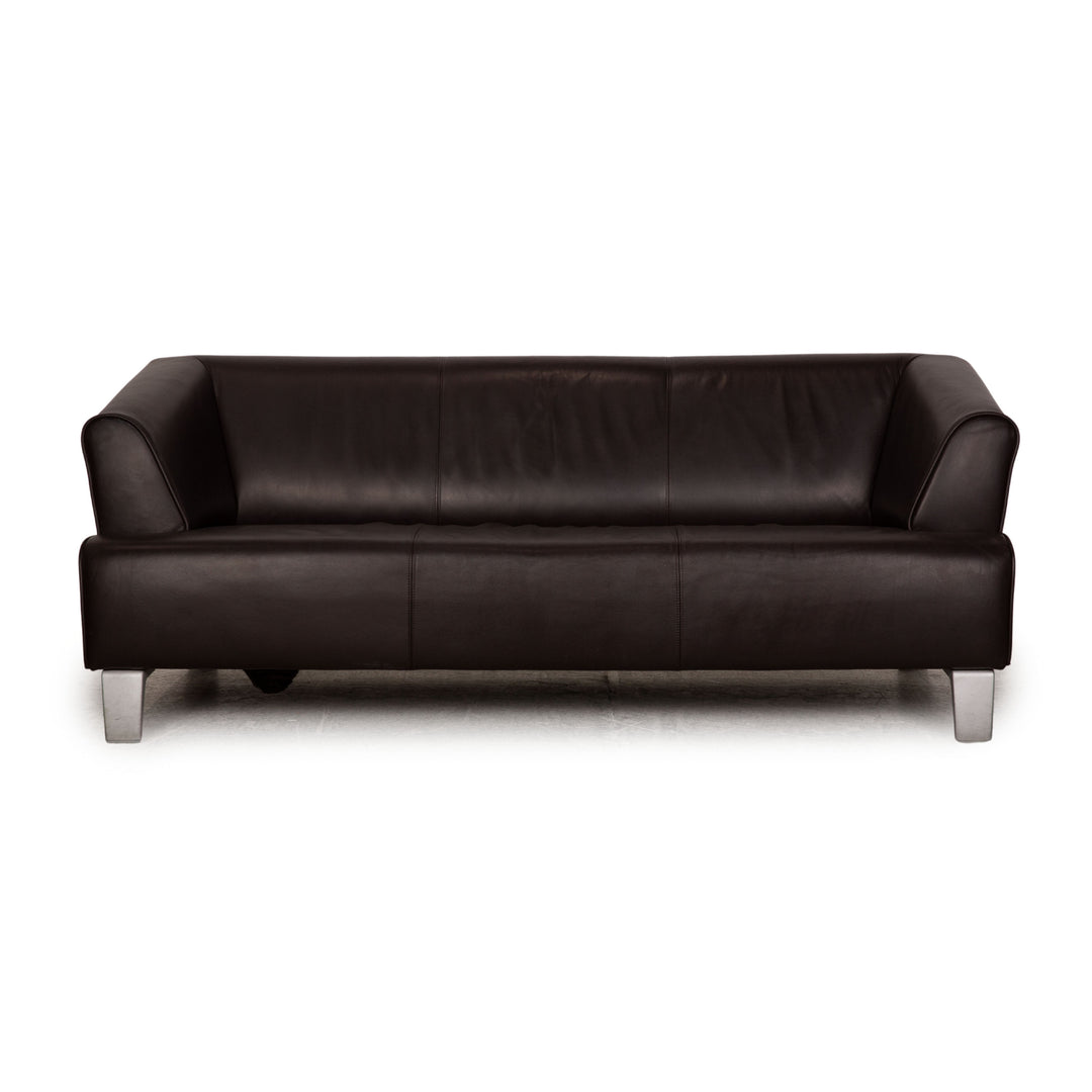 Rolf Benz 2300 leather two-seater brown sofa couch