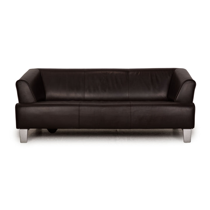 Rolf Benz 2300 leather two-seater brown sofa couch