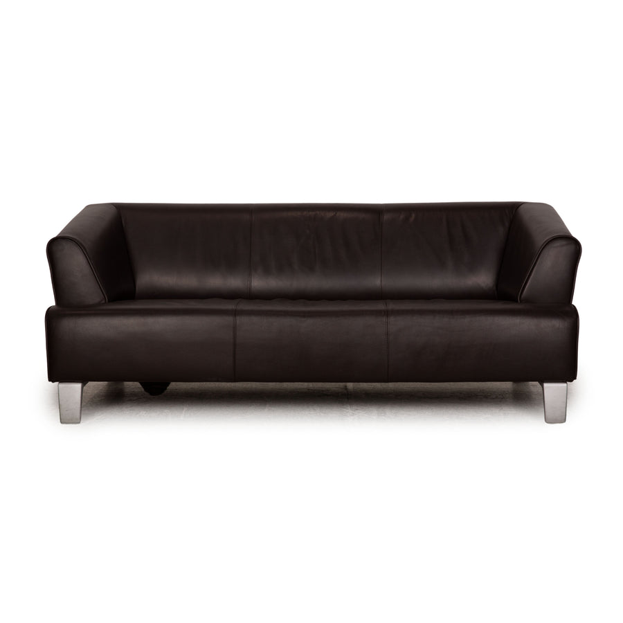 Rolf Benz 2300 leather two-seater brown sofa couch