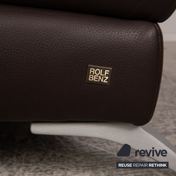 Rolf Benz 2300 leather two-seater brown sofa couch