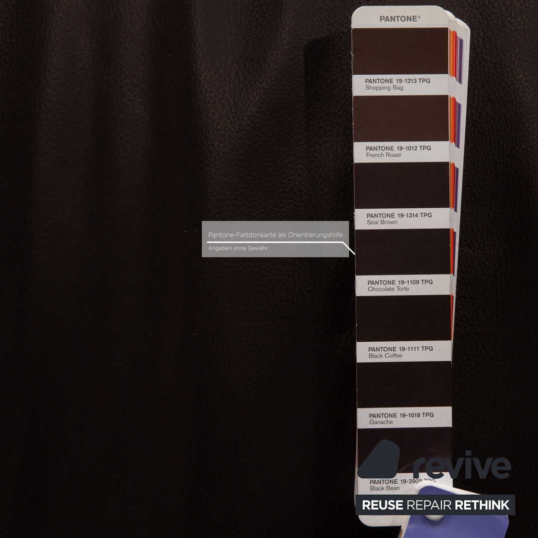 Rolf Benz 2300 leather two-seater brown sofa couch