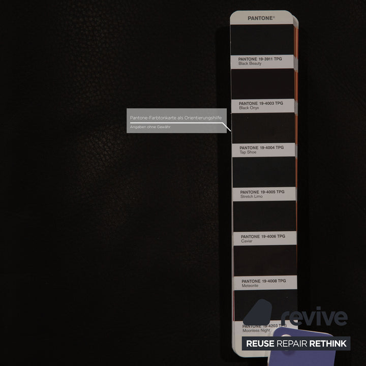 Rolf Benz 2400 leather three-seater black sofa couch function