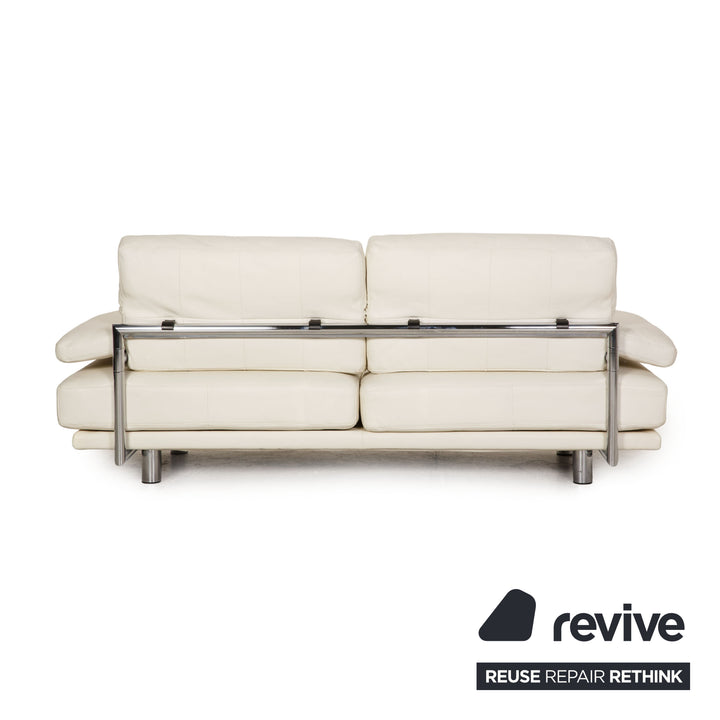 Rolf Benz 2400 leather sofa cream two-seater couch