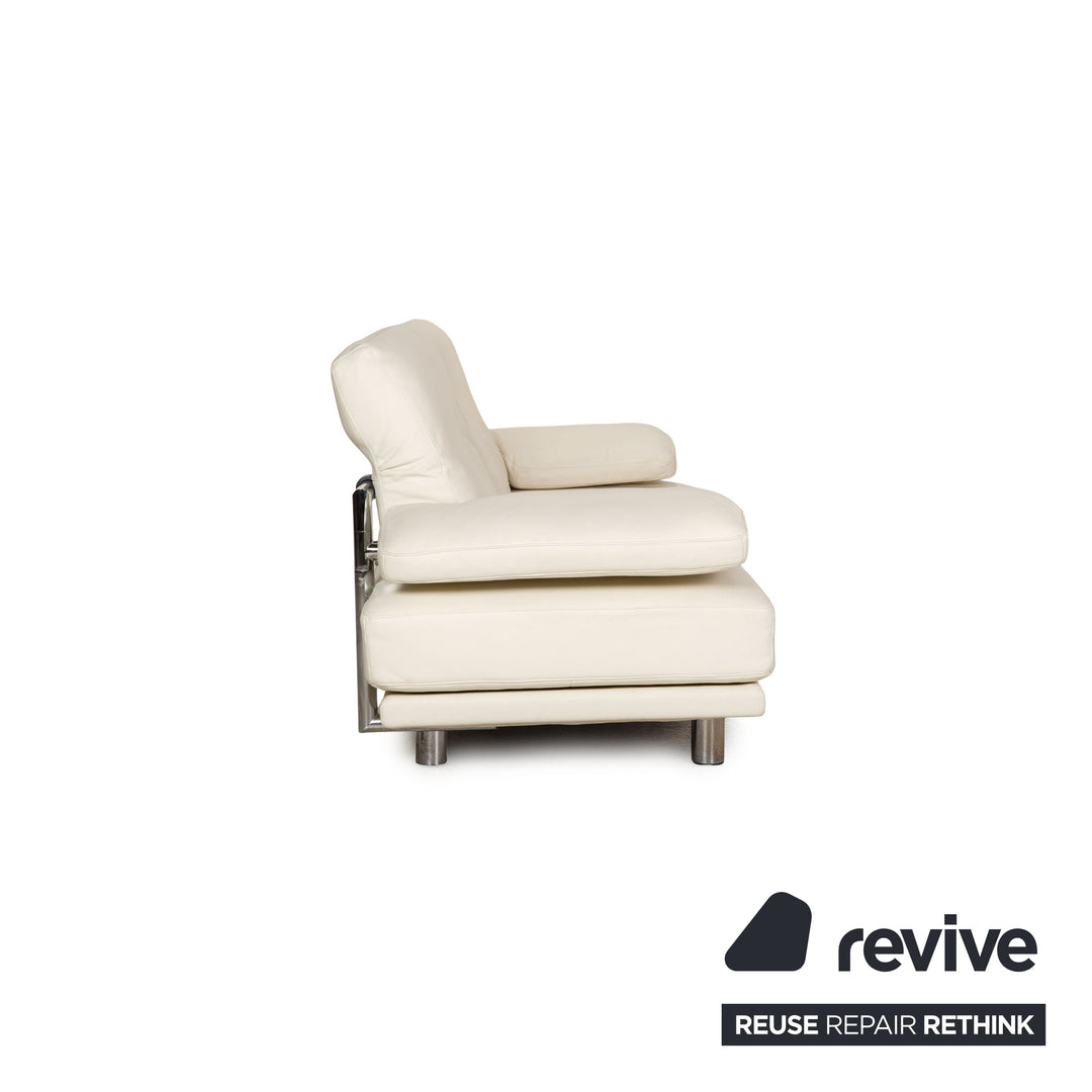 Rolf Benz 2400 leather sofa cream two-seater couch