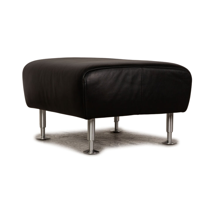 Rolf Benz 250 Leder Hocker Schwarz