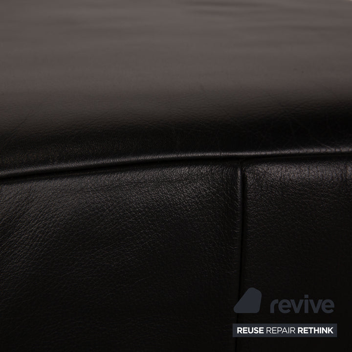 Rolf Benz 250 Leder Hocker Schwarz