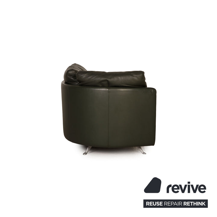 Rolf Benz 2500 Leder Sofa Dunkelgrün Zweisitzer Couch