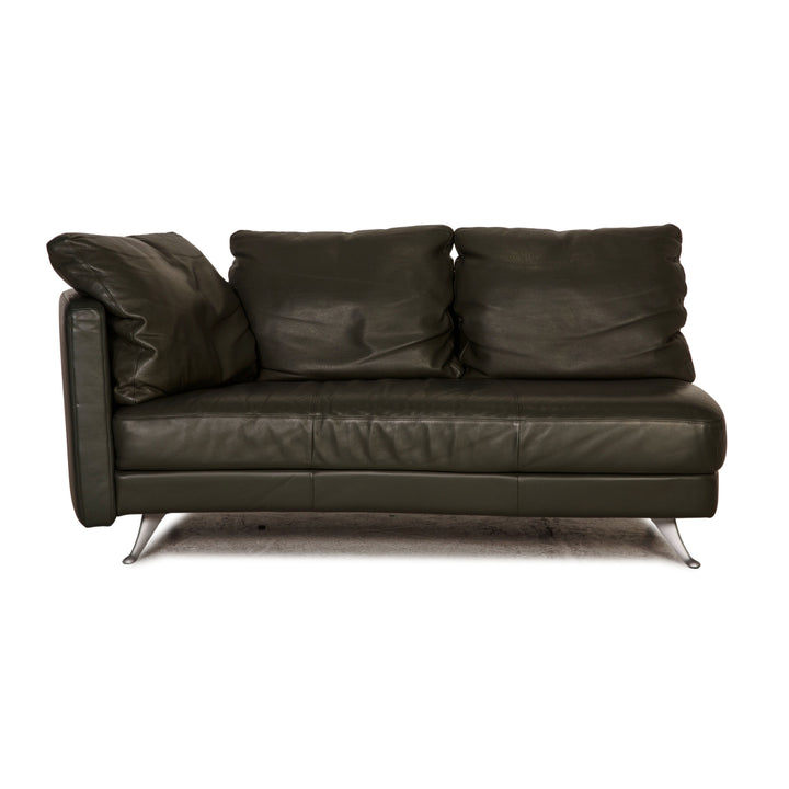 Rolf Benz 2500 Leder Sofa Dunkelgrün Zweisitzer Couch