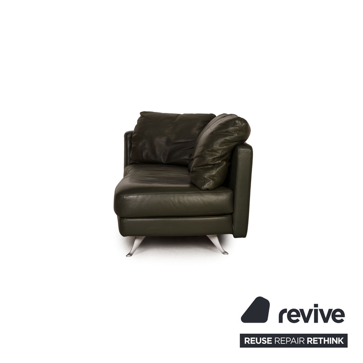 Rolf Benz 2500 Leder Sofa Dunkelgrün Zweisitzer Couch
