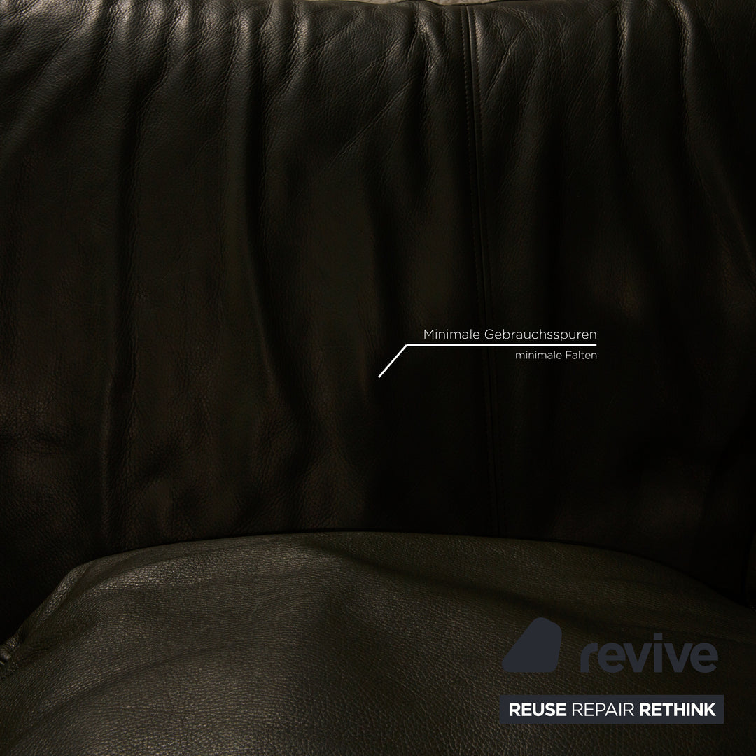 Rolf Benz 2500 Leder Sofa Dunkelgrün Zweisitzer Couch