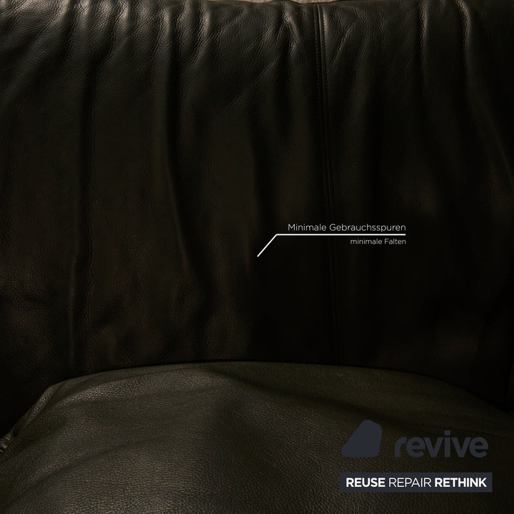 Rolf Benz 2500 Leder Sofa Dunkelgrün Zweisitzer Couch