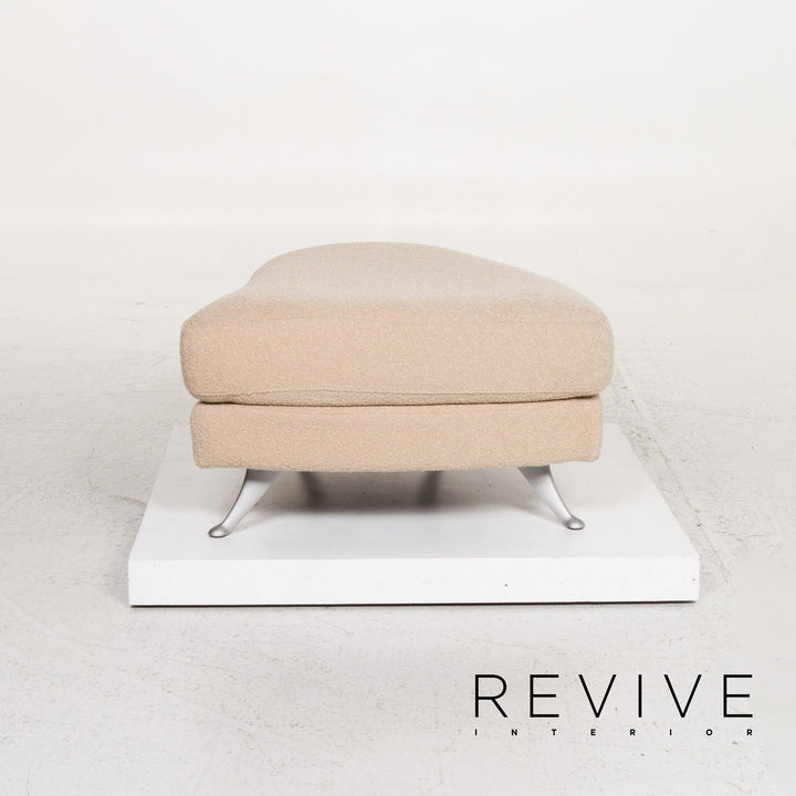 Rolf Benz 2500 Fabric Stool Beige Ottoman #13336
