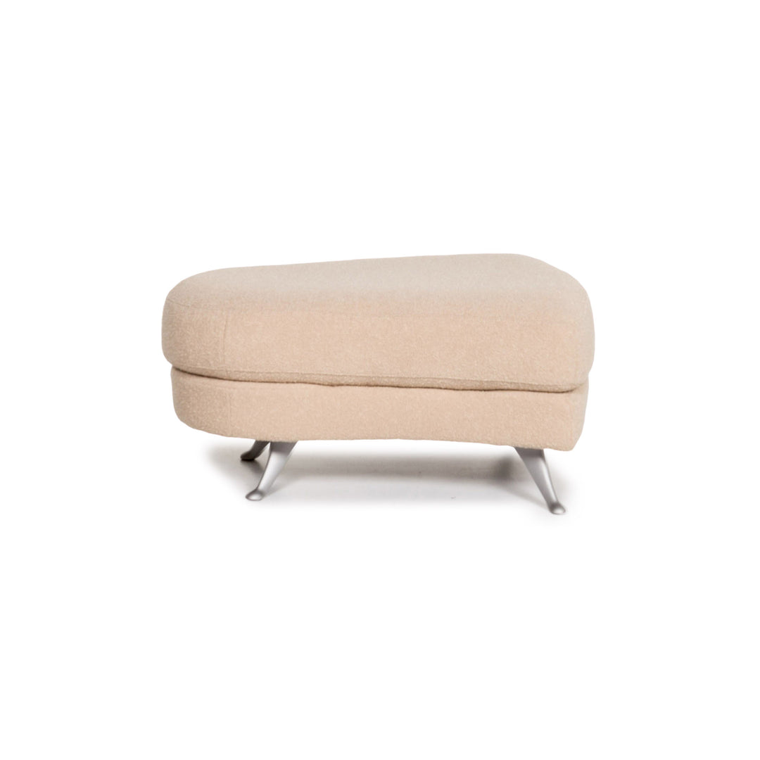 Rolf Benz 2500 Fabric Stool Beige Ottoman #13336