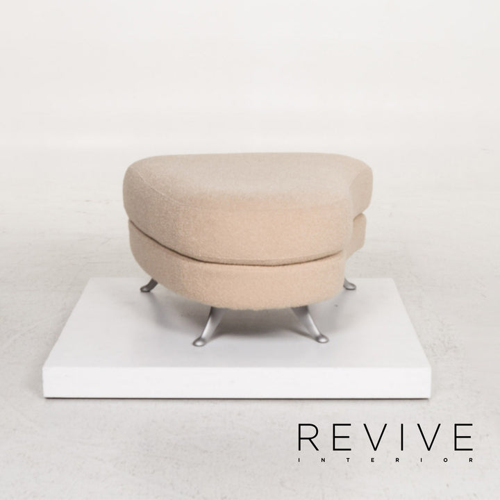 Rolf Benz 2500 Fabric Stool Beige Ottoman #13336