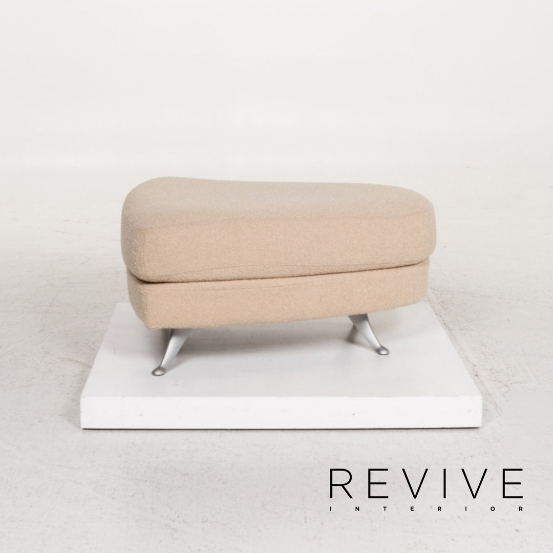 Rolf Benz 2500 Fabric Stool Beige Ottoman #13336