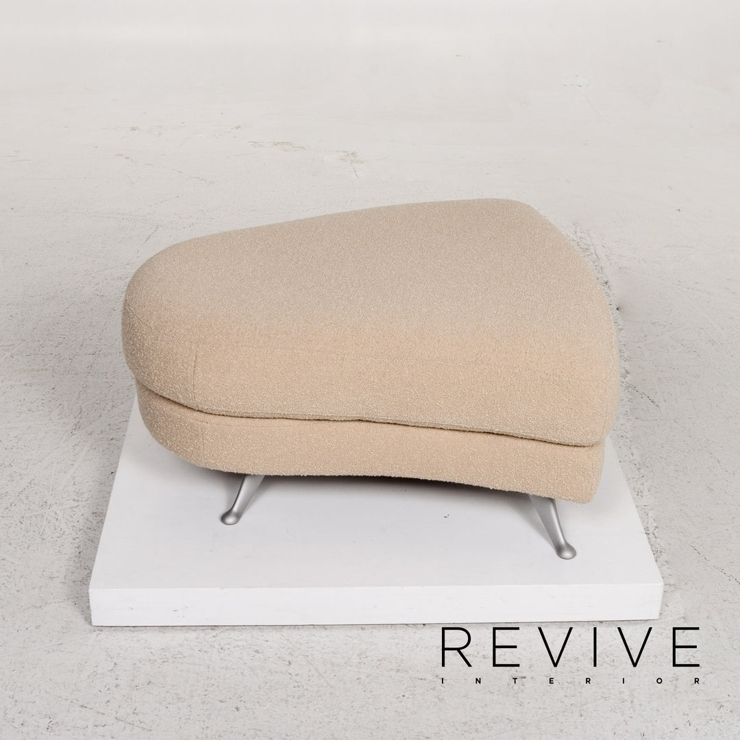 Rolf Benz 2500 Fabric Stool Beige Ottoman #13336