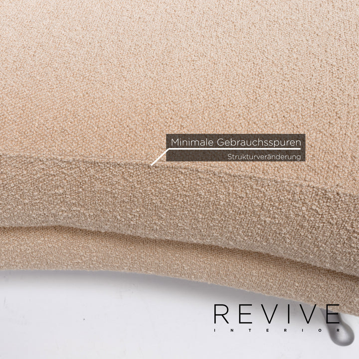 Rolf Benz 2500 Fabric Stool Beige Ottoman #13336