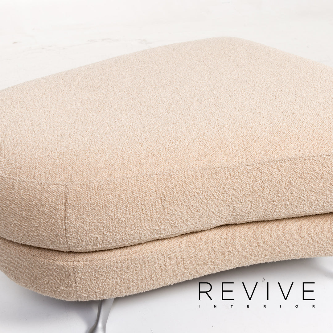 Rolf Benz 2500 Fabric Stool Beige Ottoman #13336