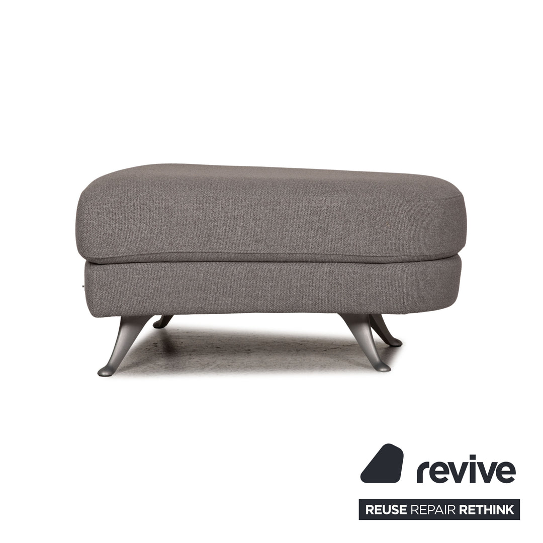 Rolf Benz 2500 fabric stool grey