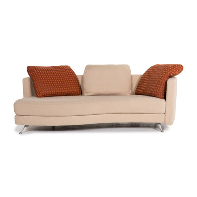 Rolf Benz 2500 Stoff Sofa Beige Zweisitzer Couch #13335