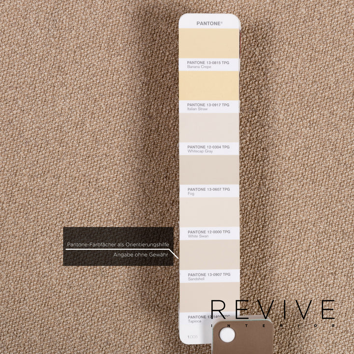 Rolf Benz 2500 fabric sofa set beige 1x two-seater 1x stool #13422