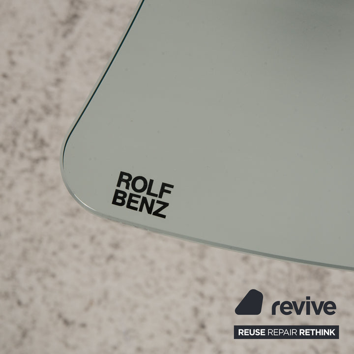 Rolf Benz 2500 Stoff Sofa Garnitur Grau 2xZweisitzer Hocker Glastisch