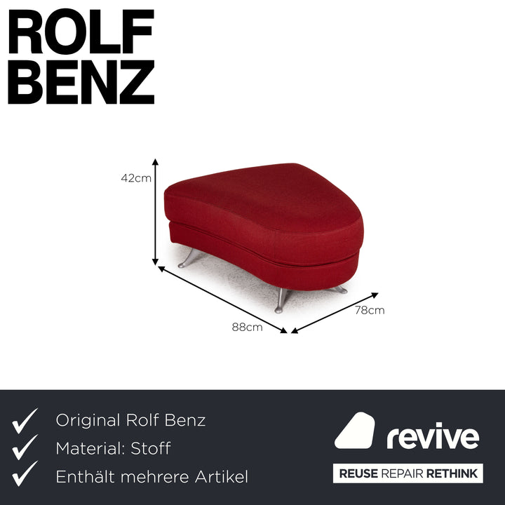Rolf Benz 2500 fabric sofa set red three-seater stool couch