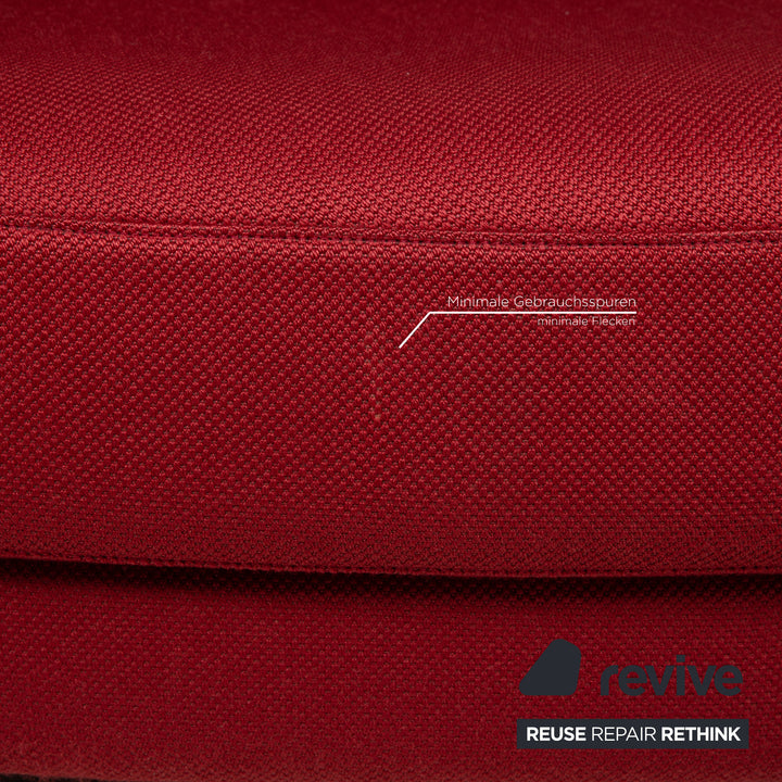 Rolf Benz 2500 Stoff Sofa Rot Dreisitzer Couch