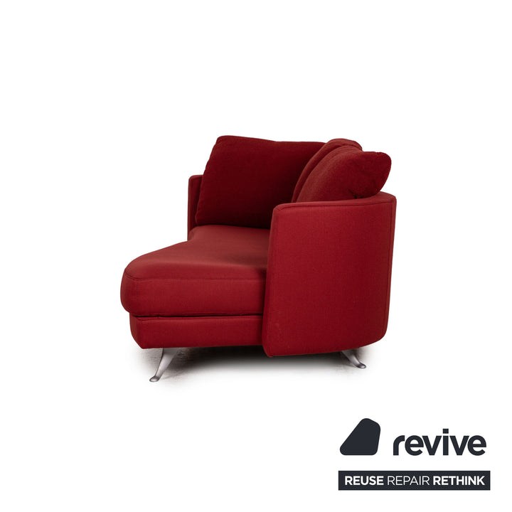 Rolf Benz 2500 Stoff Sofa Rot Dreisitzer Couch