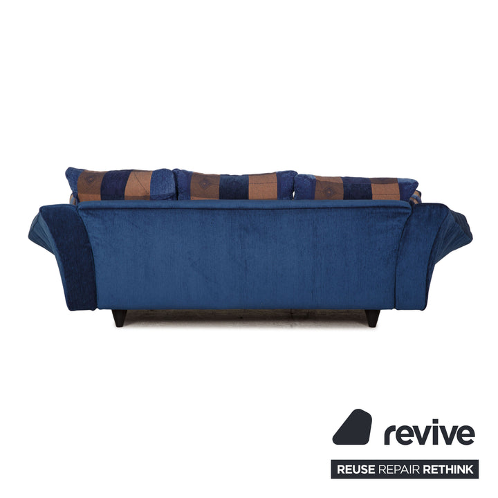 Rolf Benz 300 fabric sofa blue two-seater couch new cover