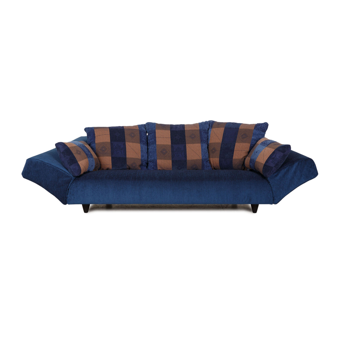 Rolf Benz 300 Stoff Sofa Blau Zweisitzer Couch Neubezug