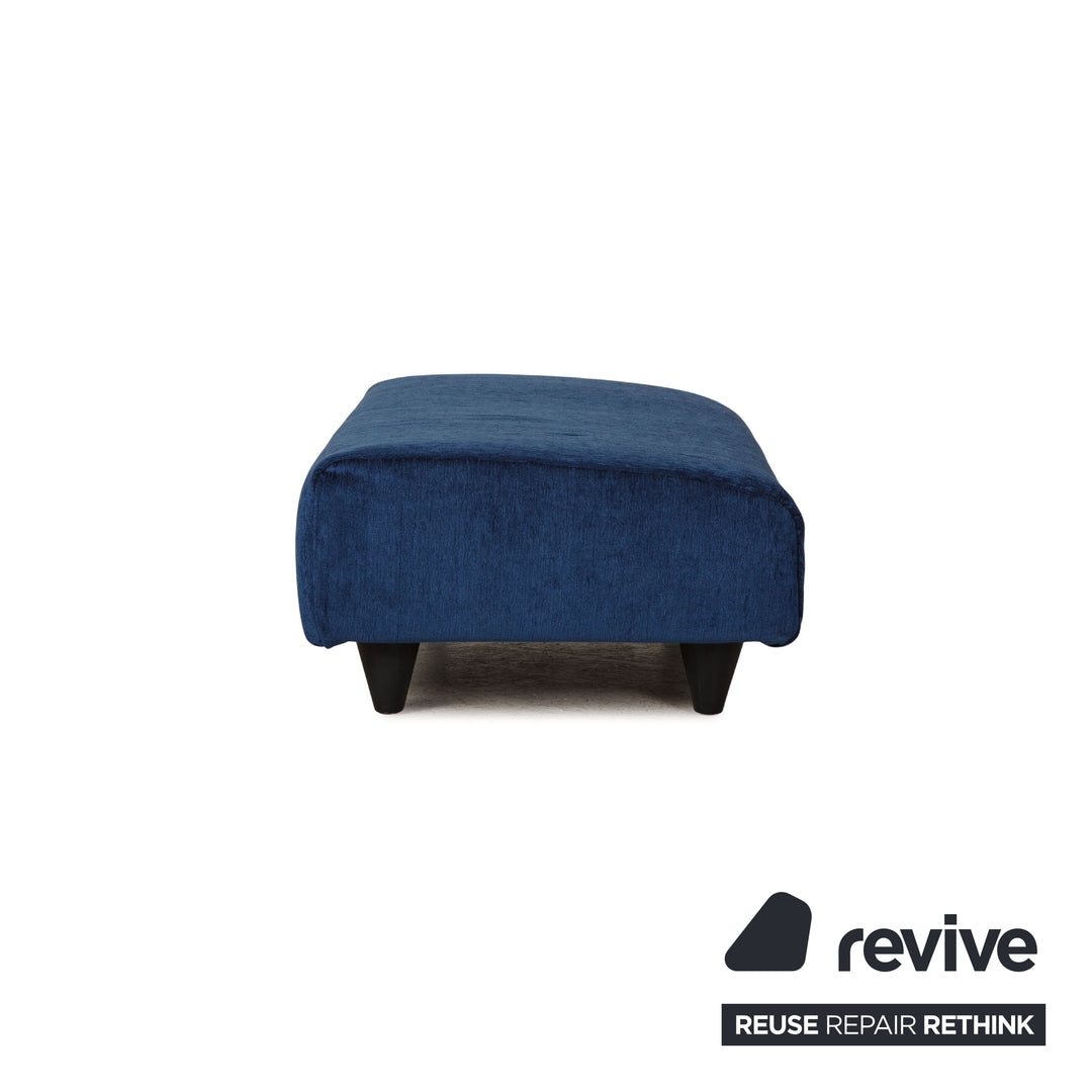 Rolf Benz 300 Stoff Sofa Garnitur Blau Zweisitzer Hocker Couch Neubezug