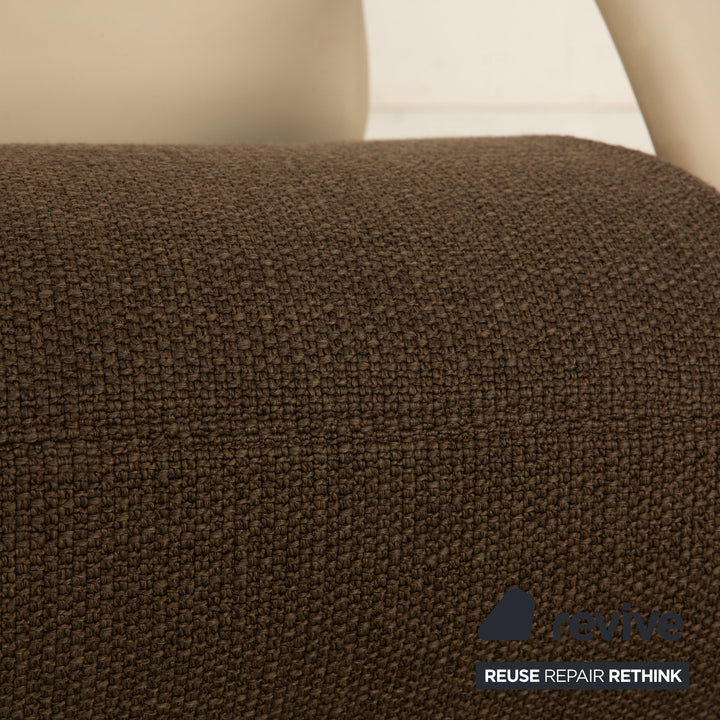 Rolf Benz 3100 leather armchair beige manual function partially reupholstered