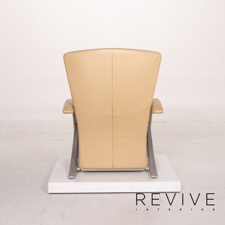 Rolf Benz 3100 leather armchair beige relax function function relax armchair #15507