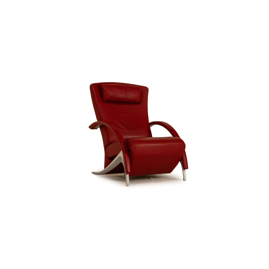 Rolf Benz 3100 Leder Sessel Rot Funktion