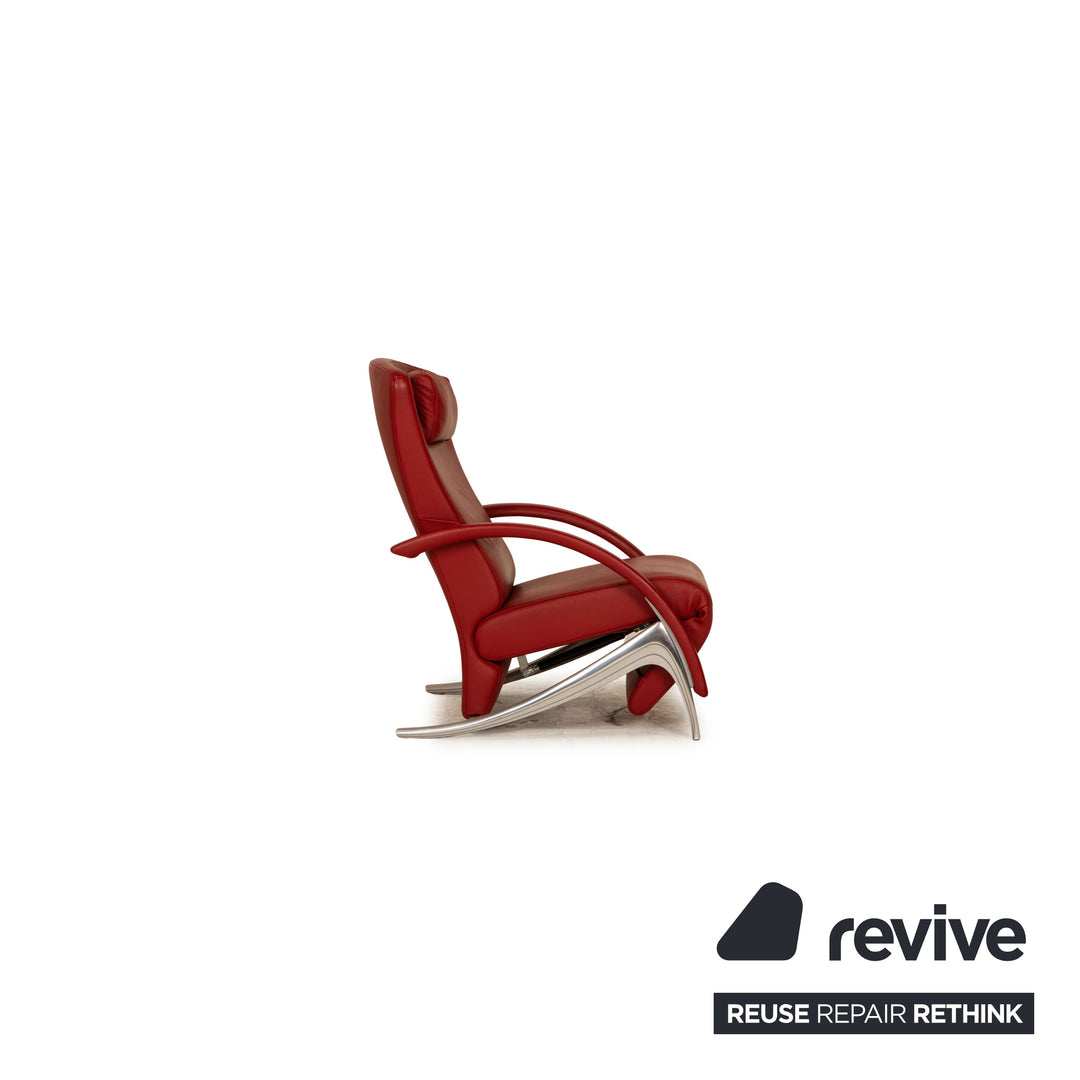 Rolf Benz 3100 Leder Sessel Rot Funktion